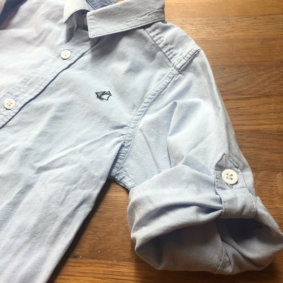 Toddler Blue Button Down Shirt - Picture 5 of 5